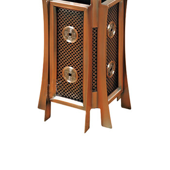 南 GPX-173N4 宝塔古铜座地烟灰桶 古铜 商场垃圾桶 酒店落地烟灰桶立式果皮桶商场垃圾筒 