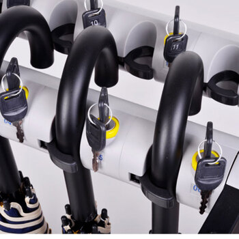 冰禹 BY-2335 烤漆带锁雨伞架 酒店超市银行雨伞架 便民雨伞收纳架 12头