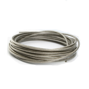 英耐特 304不锈钢包塑钢丝绳 透明包塑晾衣绳包胶涂塑带皮钢绞线 软钢丝线 2/3/4/5/6/8/10mm Φ2mm*100米