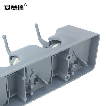 安赛瑞 壁挂式拖把架 多功能扫把地拖夹 扫帚挂钩卫生间置物架卫浴挂件5挂6钩 24466