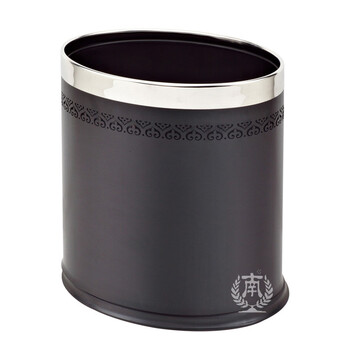 南 GPX-45C 南方椭圆双层镂空花垃圾桶 黑色 商用酒店宾馆客房垃圾桶 房间桶 果皮桶 内桶容量10.33升