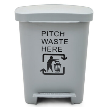 兰诗（LAUTEE）XD-30D 脚踏灰色垃圾桶 酒店宾馆商用带盖果皮箱 30L