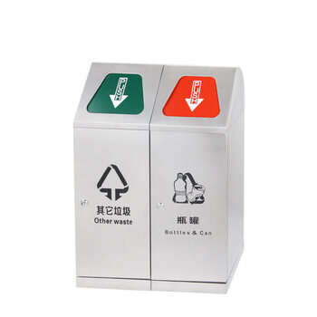 庄太太【不锈钢单桶其他】不锈钢环保室内分离分类垃圾桶商场超市酒店地铁车站垃圾筒箱