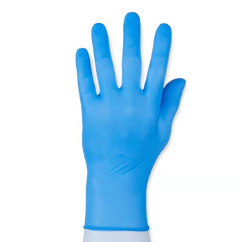 安思尔ANSELL 10-154一次性蓝色丁腈手套舒适型清洁维修护理美容美发食品餐饮加工定做1盒25双M#