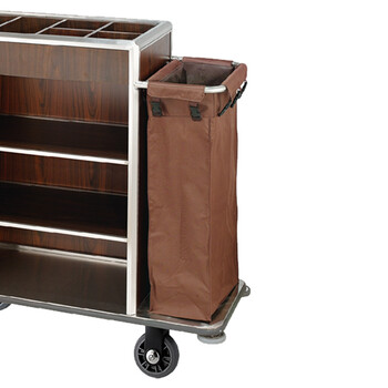 南 C-87 多功能客房服务车 咖啡色 酒店客房服务车清洁工作车房口车宾馆布草推车