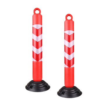 鼎红 不倒翁警示柱高75cm箭头款PE弹力柱立柱橡塑底座交通安全反光防撞柱