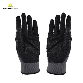 代尔塔（Deltaplus）201630 乳胶涂层手套 涤纶防滑透气弹性抓握性强耐磨抗撕裂  8码 12双
