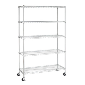 川井（WELLAND）物流转运台车 可定制车间物料周转车 带轮线网货架 层网置物架  五层转运车90*35*190cm