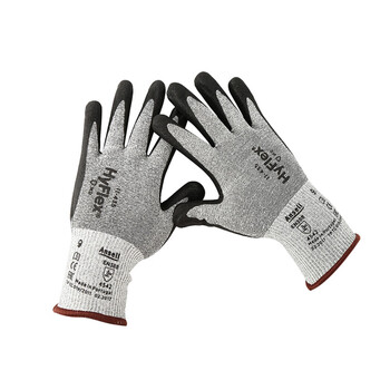 ANSELL安思尔 11-730 5级防切割抗割PU涂层手套 耐用型机械作业手套 9码 定做 1双