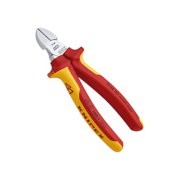 凯尼派克（KNIPEX）70 06 160 通用型绝缘斜口钳 镀铬 绝缘双色手柄 160mm 切割类工具 钢