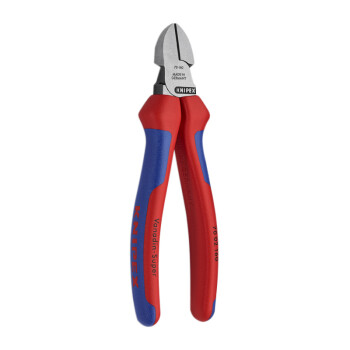 凯尼派克（KNIPEX）70 02 160 通用型斜口钳 抛光 双色手柄 160mm 切割类工具 钢