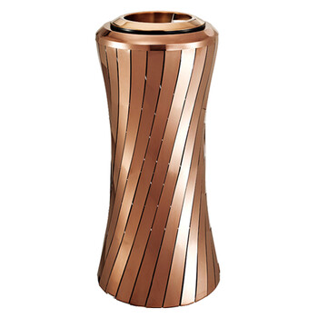 南 GPX-209E 南方小蛮腰座地烟灰桶  玫瑰金 办公楼立式创意座地烟灰桶户外垃圾箱大厅大堂电梯口烟灰桶