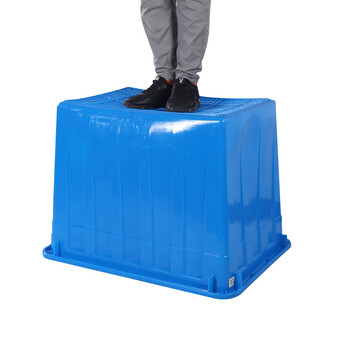 海斯迪克 HKCC11 长方形塑料水箱 红色200款外径810*600*580mm无盖 养殖箱周转分拣箱胶箱海鲜水产周转箱