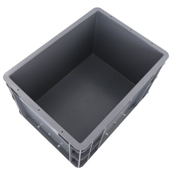 海斯迪克 EU箱塑料周转箱 加厚物流整理汽配零件箱 灰色无盖400*300*120