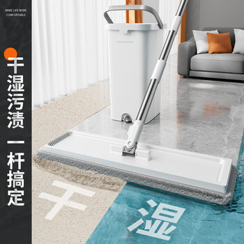 佳帮手平板拖把40cm6布家用一拖净免手洗2025带桶一套洗拖地神器墩拖布