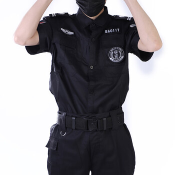 先锋连 保安服夏季款套装男短袖工作服夏天套装短袖春秋作训服特训  夏季短袖190