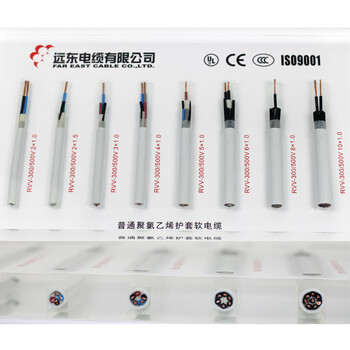 远东电缆 RVV 4*0.5电源信号传输用铜芯多股软线100米 白色【有货期非质量问题不退换】