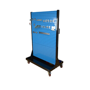 稳斯坦 WST016 工具架 物料整理货架展示架移动置物架洞洞挂板 双面固定96*61*190cm