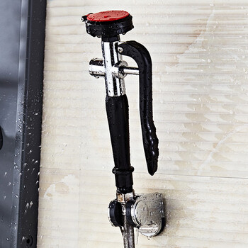 者也 铸铜喷塑单口洗眼器验厂台式移动喷淋实验室洗眼器