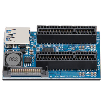 MOGE魔羯 PCIE一分二插槽PCI-E3.0x4扩展转接板延长线可供电 MC2222