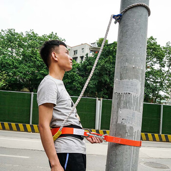 康安KA-001围杆作业安全带配件 2米 双板勾 1条 工地电工爬杆施工消防保险带挂绳 定制