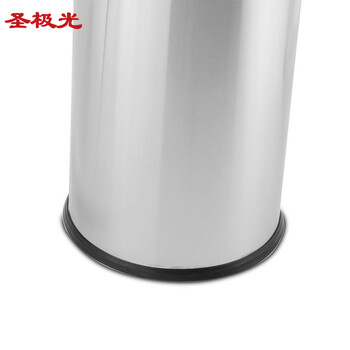 圣极光不锈钢垃圾桶办公室纸屑桶商场翻盖桶710818可定制25*30cm