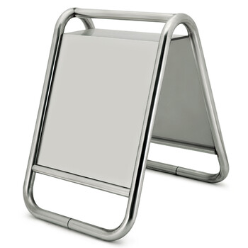 兰诗(LAUTEE)PA1214 不锈钢告示牌 小心地滑加重款