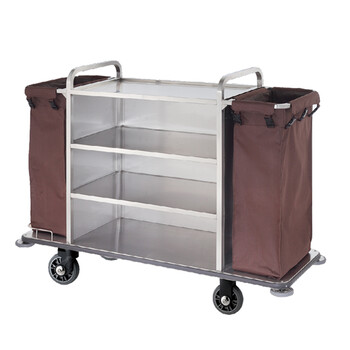 南 C-109 客房服务车  砂钢 布草车 宾馆酒店布草收集车 手推清洁车