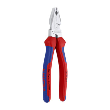 凯尼派克（KNIPEX）02 05 180 省力型钢丝钳 七寸 镀铬 双色手柄 180mm 切割类工具 钢