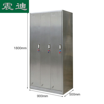 震迪304不锈钢3门工具柜工厂储存柜可定制KG145精密设备放置柜