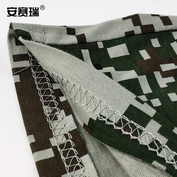 安赛瑞 迷彩短袖T恤 夏季军训服上衣体能训练服 圆领棉质速干 175码 27525