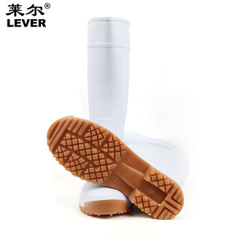 莱尔SF-11-03防化鞋中筒耐酸碱/耐腐蚀/耐油/防水/防滑白色雨鞋 1双 39码