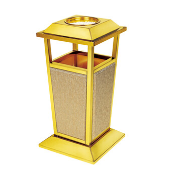 南 GPX-113B 南方黑金钢烟灰桶 镜金 商场垃圾筒酒店落地烟灰桶立式果皮桶商用垃圾桶