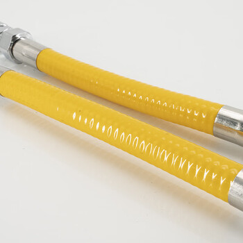 海斯迪克 HKZ-107 304不锈钢天然气燃气管 4分插口＋插口 50cm 金属波纹软管