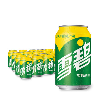 雪碧sprite 柠檬味 汽水 碳酸饮料 330ml*24罐 整箱装