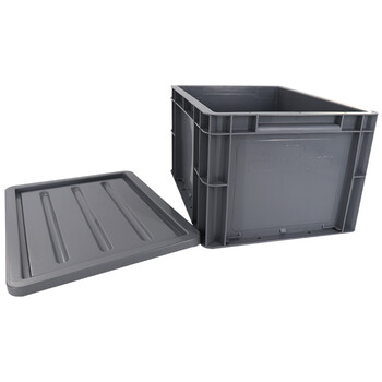 海斯迪克  EU塑料箱盖子零件箱盖子 灰色周转箱盖子600*400