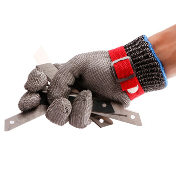 者也（ZYE）防割手套屠宰杀鱼服装裁剪防切伤防护钢丝手套不锈钢劳保手套 短款