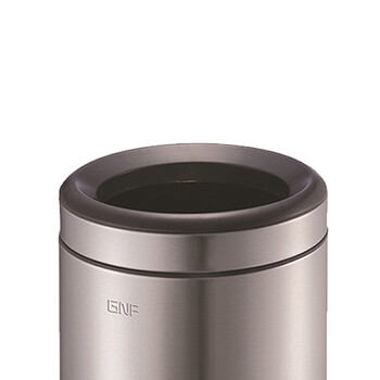 南 SF8-Y01 圆形垃圾桶 砂银钢 防指纹不锈钢房间桶 商用酒店宾馆客房 南方垃圾桶 果皮桶 内桶容量8升