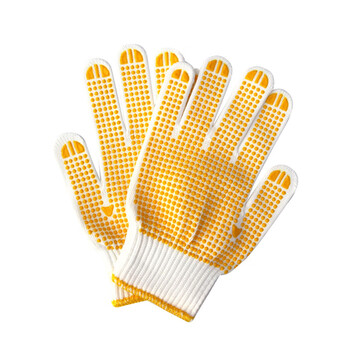 谋福 CNMF 8032 PVC点塑手套劳保手套（漂白点珠手套） 白色 一付