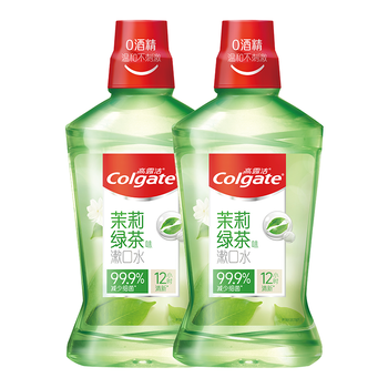高露洁（Colgate）贝齿清新茶健漱口水500ml  预防蛀牙减少细菌清新口气无酒精