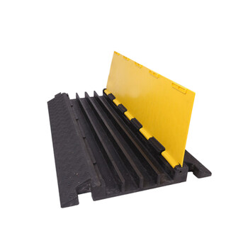 金诗洛 KSL207 减速带线槽 户外电缆护线槽板 室内地面盖线板 pvc压线槽 (PVC盖板TPR一线小号)