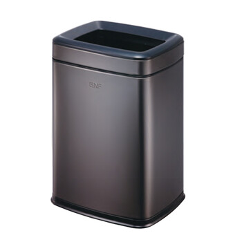 南 SF12-F01 南方长方形房间桶 黑金 商用酒店宾馆客房不锈钢垃圾桶 果皮桶 内桶容量12升