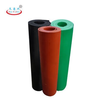 天意州 5kv  1m高*3mm厚 10米/卷 红色平面 绝缘橡胶垫 绝缘地毯 配电室用绝缘胶板 绝缘垫