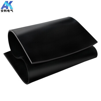 安科配电房绝缘胶垫 10kv高压绝缘橡胶板 黑色绝缘垫绝缘胶垫5mm厚1米