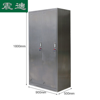 震迪304不锈钢2门储物柜工具存储柜可定制KG144车间零件存放柜