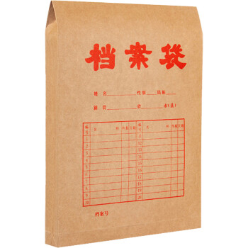 飞尔（FLYER）牛皮纸档案袋 标书合同文件资料袋【210g牛卡4cm 24x34cm】100个装