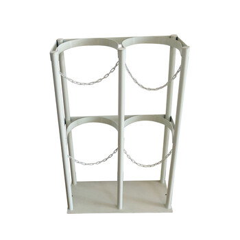 稳斯坦 WST117 钢瓶存储架 40L气瓶固定架 氧气瓶 氮气瓶固定架 (白-单瓶)