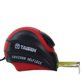 泰森(TAISEN) 104256 自锁钢卷尺 5m*25mm G42橡胶壳卷尺