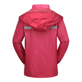 谋福 女式分体雨衣套装防水(女装酒红款) L165(160-165)可定制