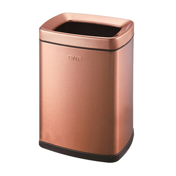 南 SF10-F02 南方长方形房间桶 玫瑰金 防指纹厨房垃圾桶酒店宾馆客房不锈钢垃圾桶果皮桶商用桶  容量10升
